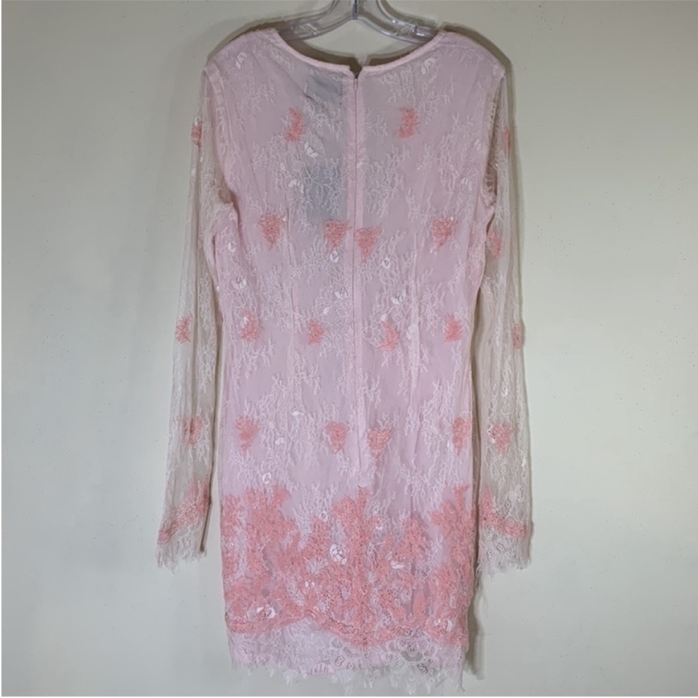 X by NBD Ina Lace Mini Dress in Primrose Pink. Large. NWT. - Picture 9 of 11